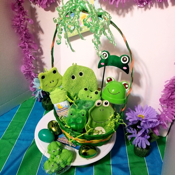 Baby's Frog theme Easter Gift Bath Basket - Picture 8 of 8